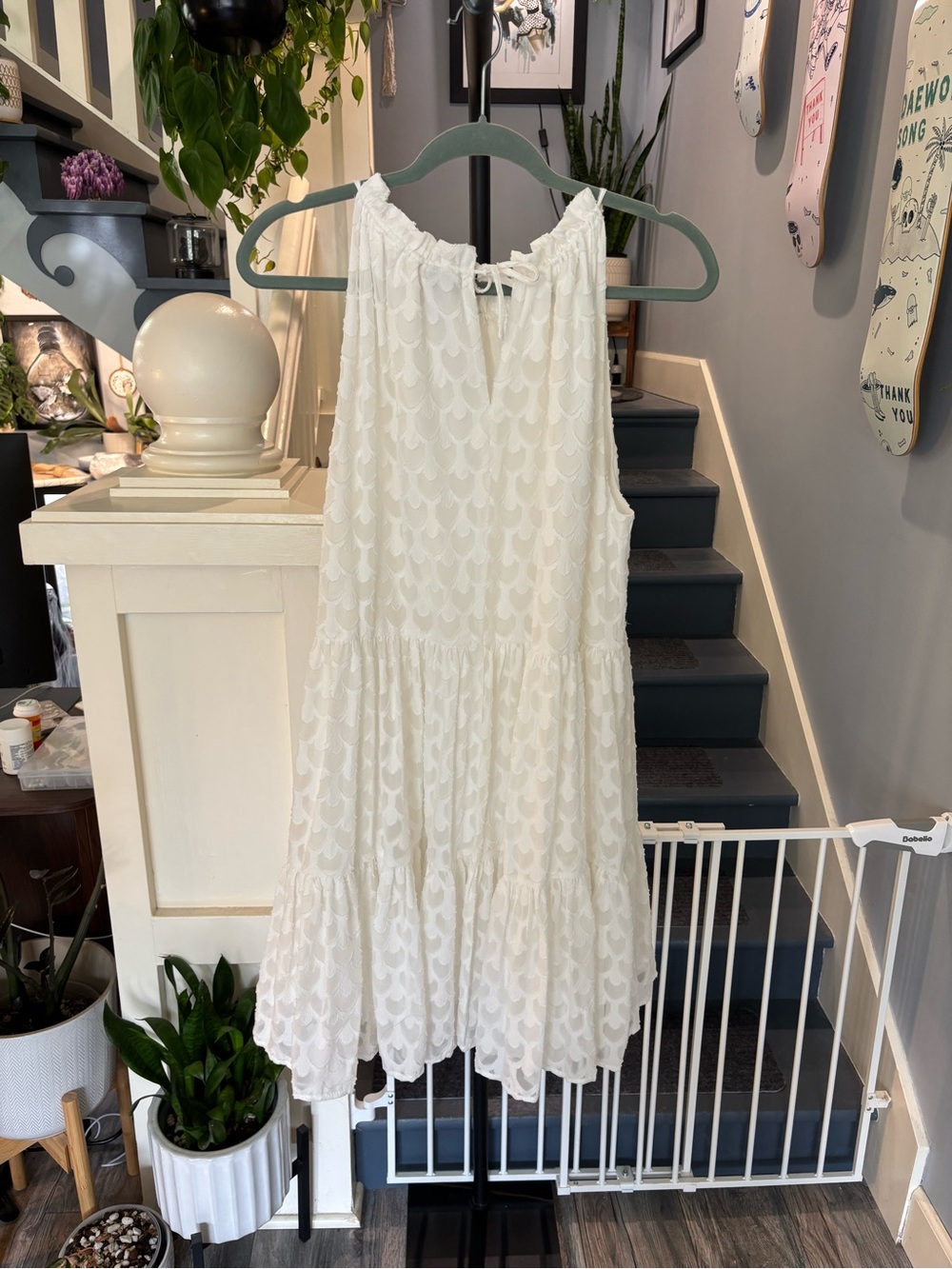 H&M White Tiered Textured Sundress - Picture 3 of 3